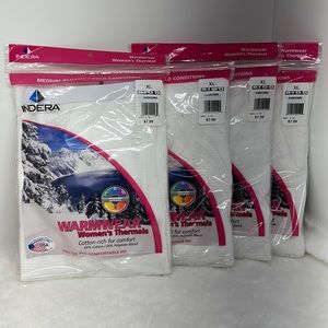 NWT  4 pcs Bundle Indera Warmwear Women’s Thermal XL White